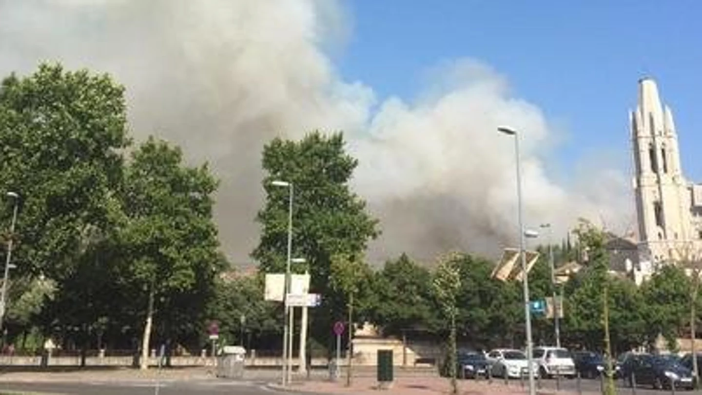 Imagen del incendio de Girona Imagen del incendio de Girona
