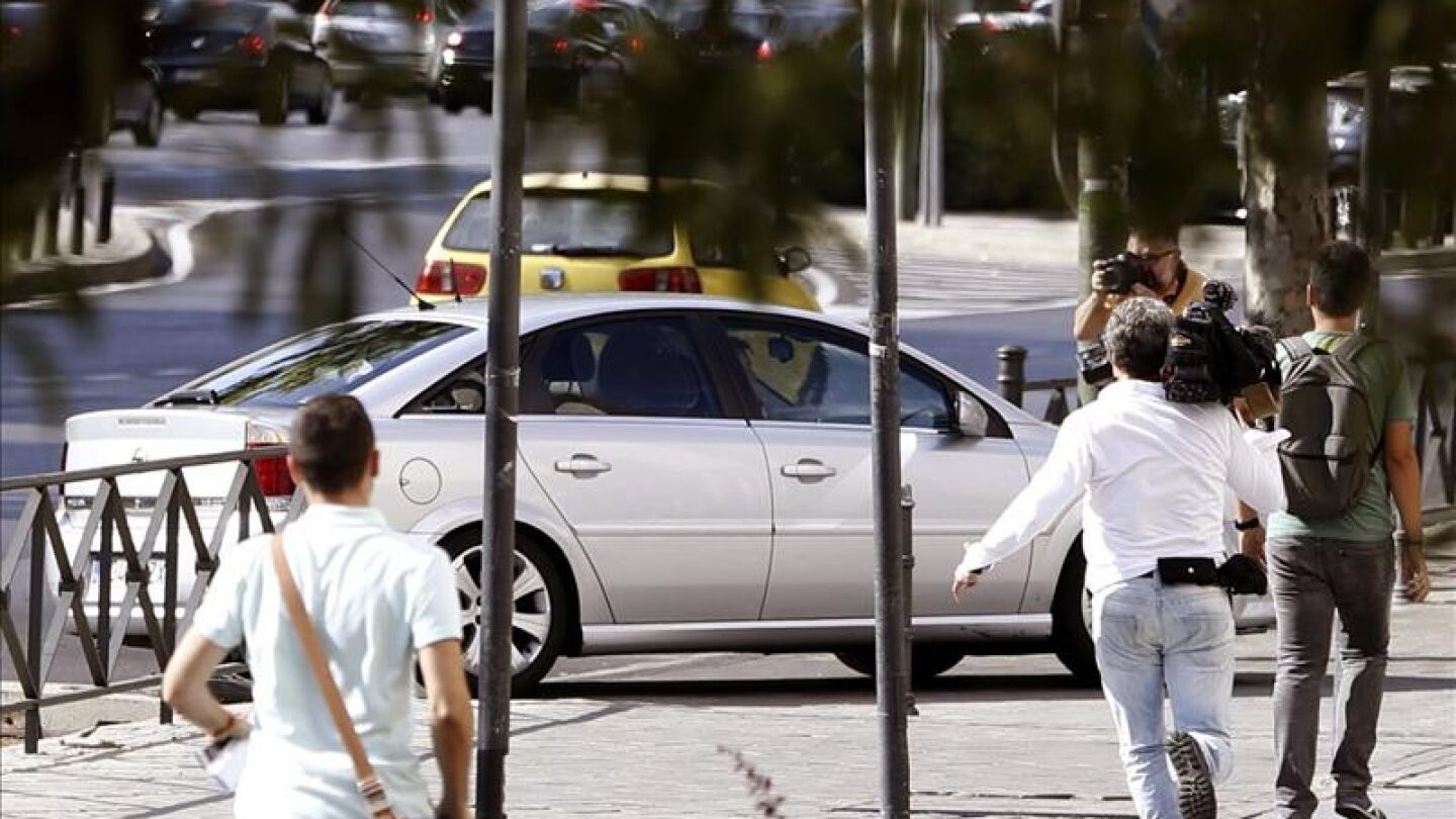 Rodirgo Rato, en el coche a su entrada en le Juzgado