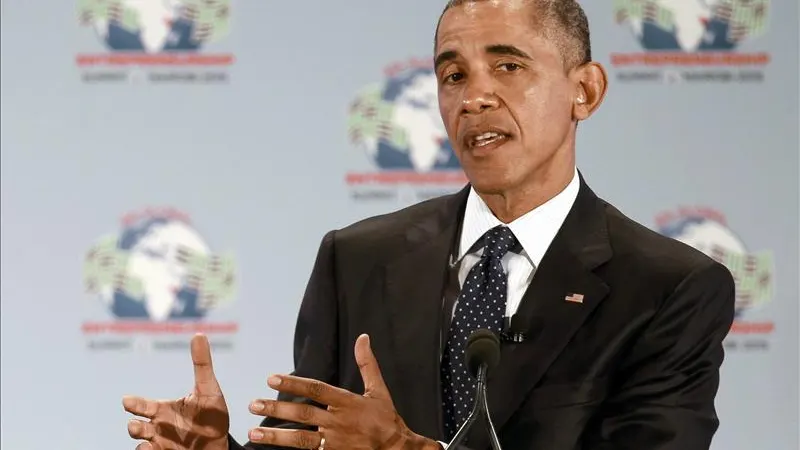 El presidente de Estados Unidos, Barack Obama, durante un discurso en Nairobi