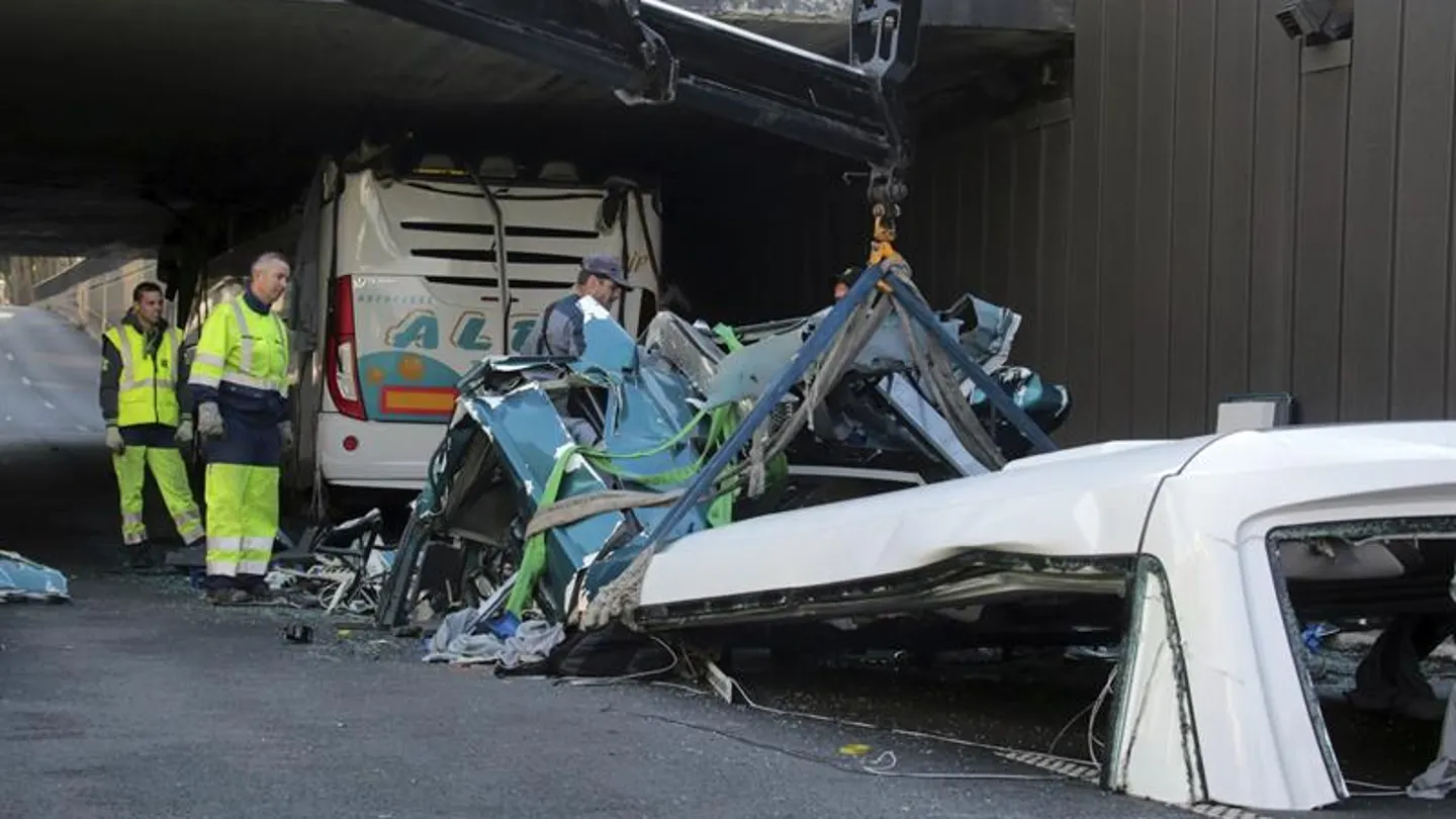 Accidente de un autobús español en Francia Accidente de un autobús español en Francia