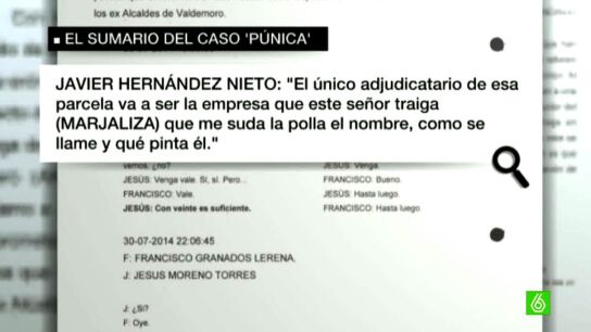 Conversaci&oacute;n en la P&uacute;nica de un exconcejal de Valdemoro