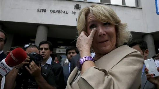 Esperanza Aguirre a la salida de los juzgados de Plaza Castilla Esperanza Aguirre a la salida de los juzgados de Plaza Castilla