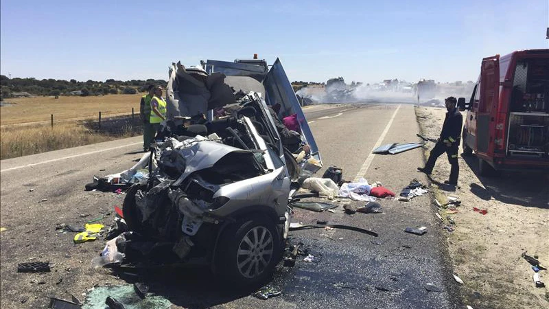 Lugar del accidente de Zamora