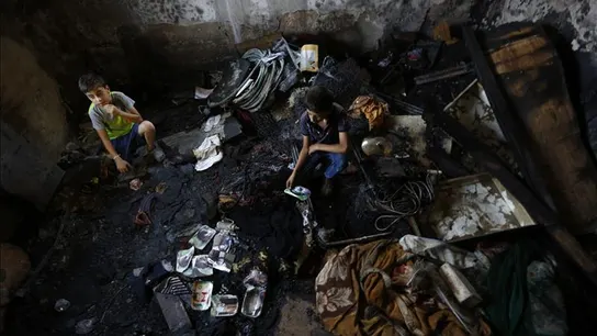 Imagen de la casa en la que murió el bebé palestino Imagen de la casa en la que murió el bebé palestino