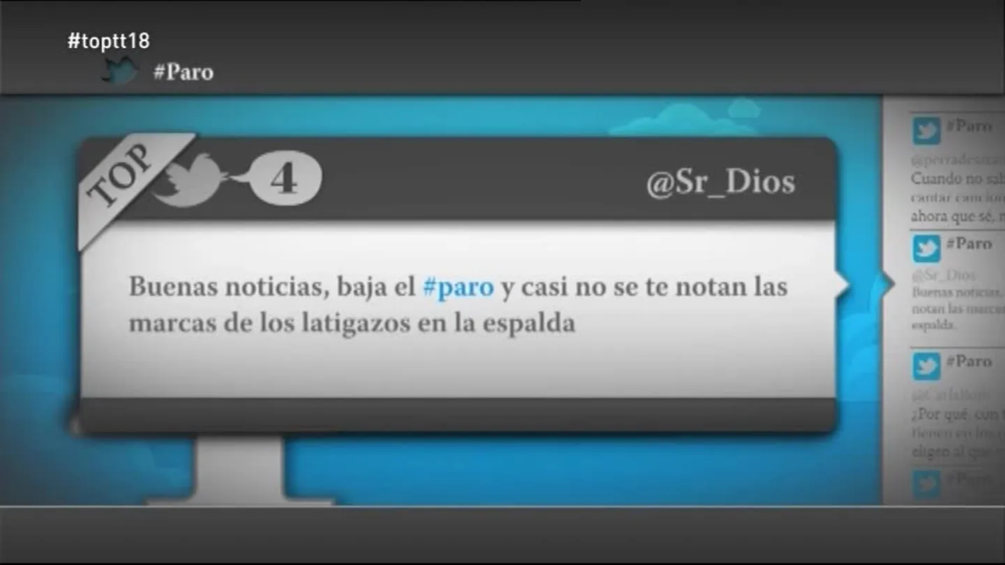 @Sr_Dios: "Buenas noticias, baja el paro y casi no se te notan las marcas de los latigazos en la espalda" @Sr_Dios: "Buenas noticias, baja el paro y casi no se te notan las marcas de los latigazos en la espalda"