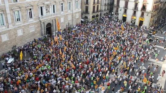 Concentración soberanista en Barcelona Concentración soberanista en Barcelona