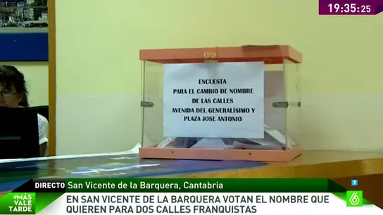 Los vecinos de San Vicente de la Barquera votan para sustituir dos calles con nombres franquistas Los vecinos de San Vicente de la Barquera votan para sustituir dos calles con nombres franquistas