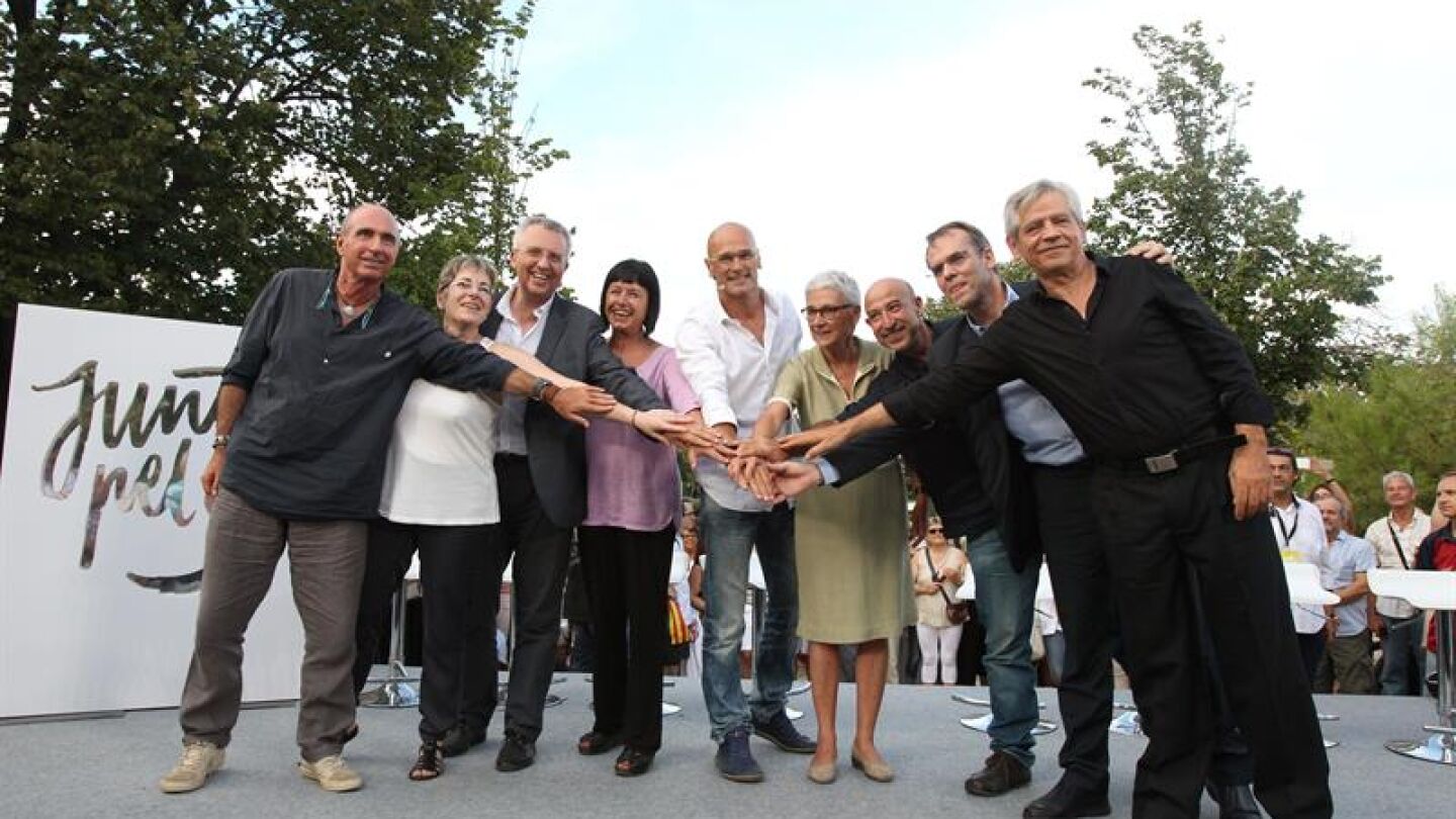 La candidatura independentista 'Junts pel S&iacute;' presenta sus candidatos civiles