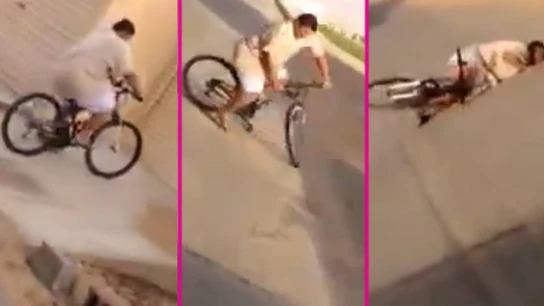 Así comprueba un niño como circular con su bicicleta hacia atrás es un problema Así comprueba un niño como circular con su bicicleta hacia atrás es un problema