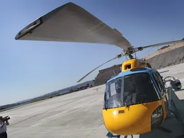 Un helicóptero de la DGT con el rádar Pegasus Un helicóptero de la DGT con el rádar Pegasus