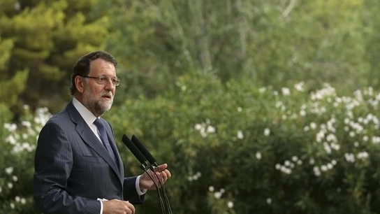 Rajoy, tras su audiencia con Felipe VI Rajoy, tras su audiencia con Felipe VI