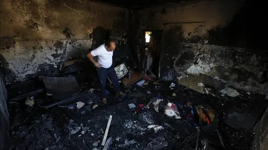 Imagen de la casa del bebé palestino fallecido tras el incendio Imagen de la casa del bebé palestino fallecido tras el incendio