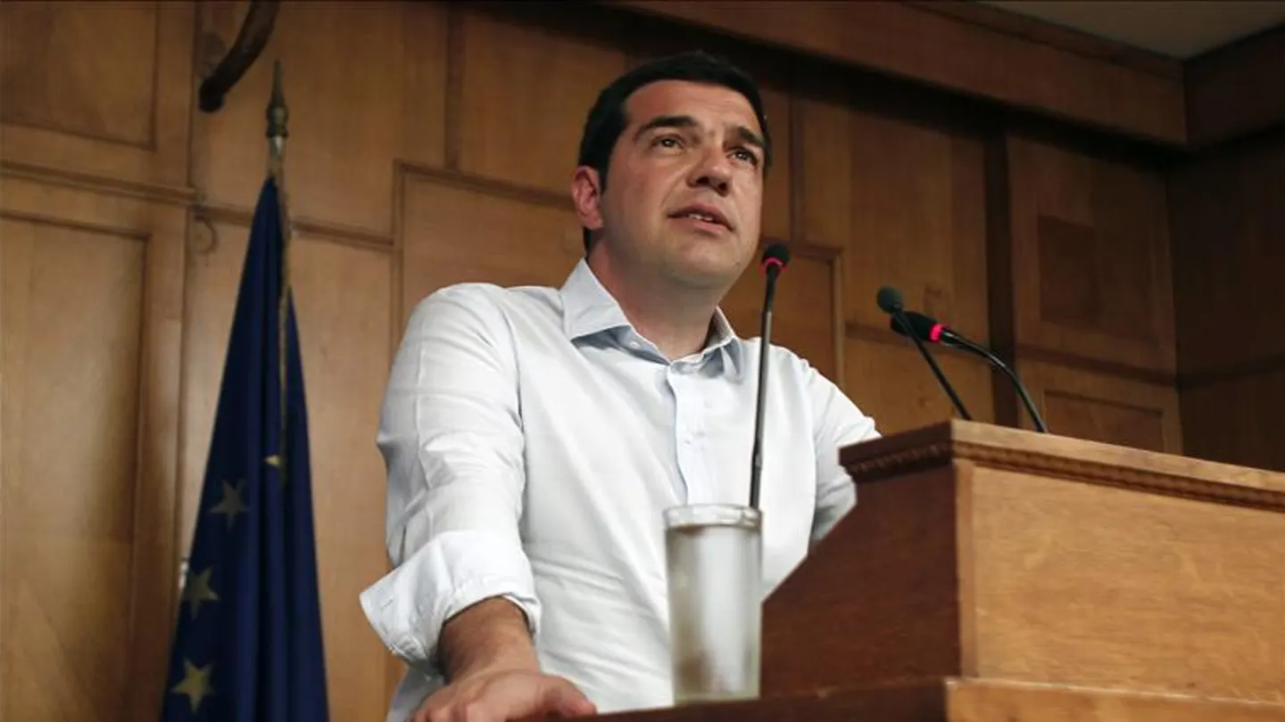 Alexis Tsipras en el Parlamento griego Alexis Tsipras en el Parlamento griego