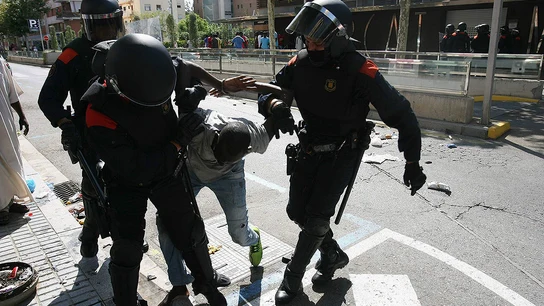Carga de los Mossos en una protesta Carga de los Mossos en una protesta