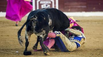 Cogida a Francisco Rivera en Huesca