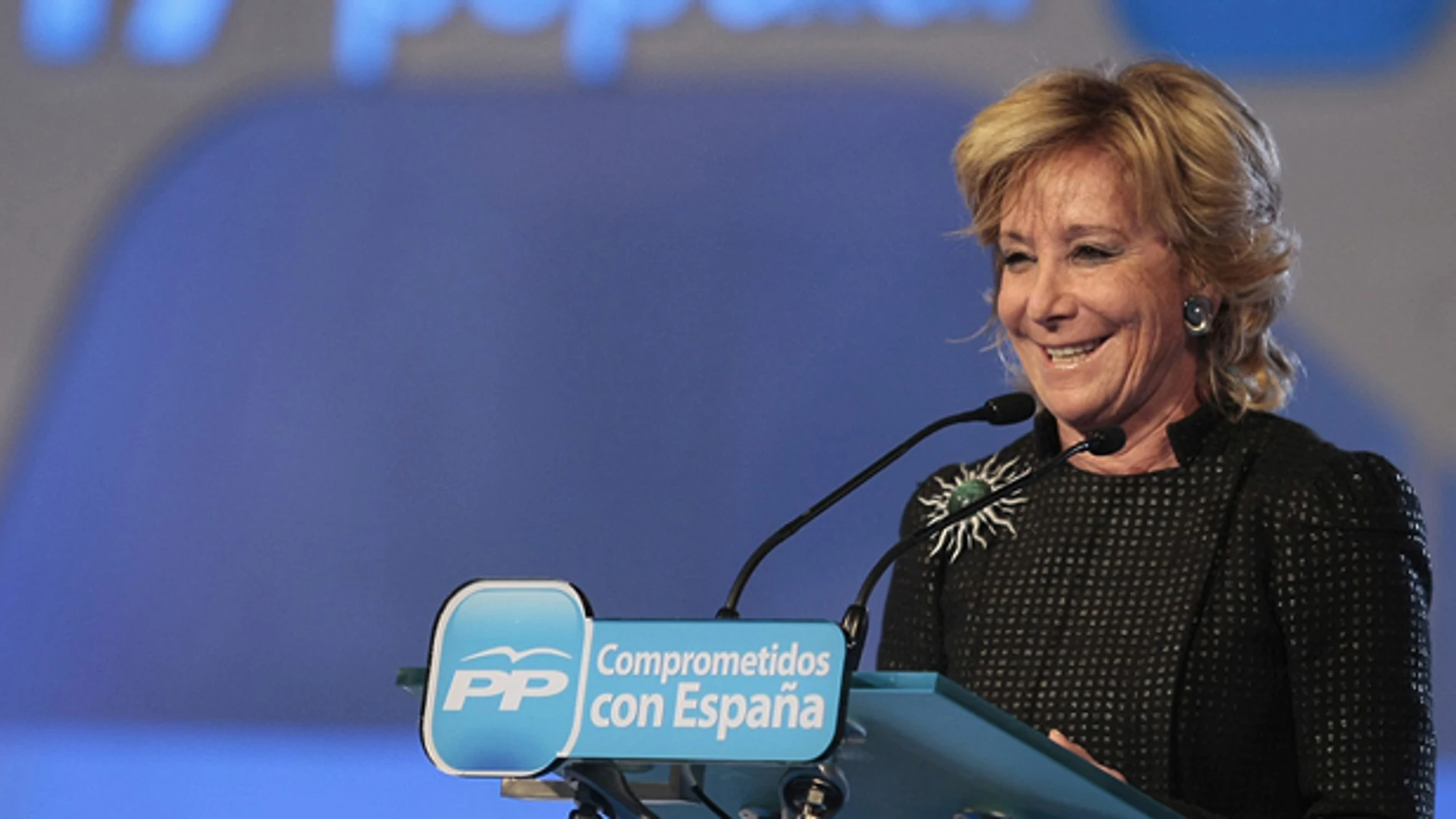 Esperanza Aguirre durante un acto electoral (Archivo)