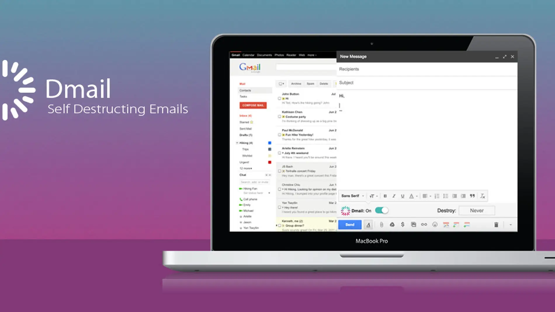 Dmail, perfecto para destruir e-mails