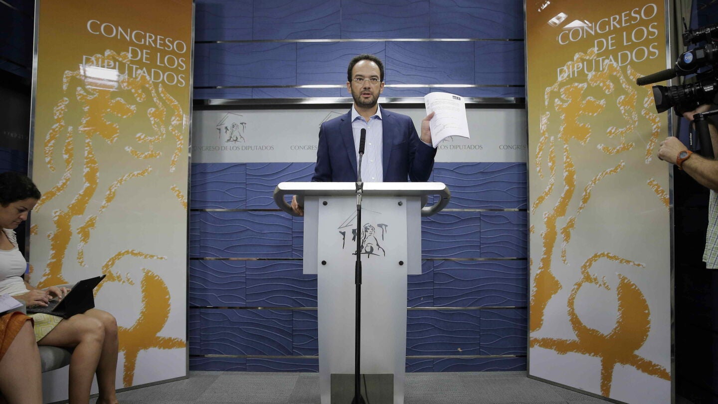 El portavoz del PSOE, Antonio Hernando