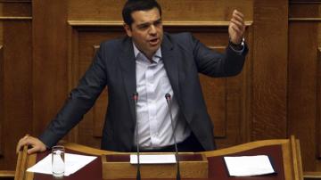 Alexis Tsipras, en una sesión parlamentaria en Atenas 