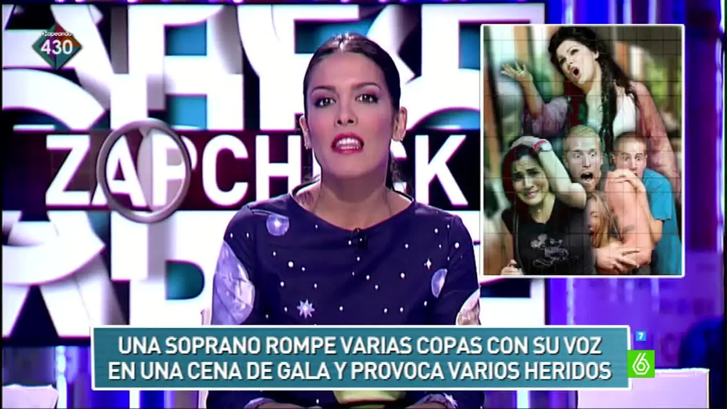 El ZapCheck, con Lorena Castell: ¿Una soprano rompe 12 copas con su voz y provoca heridos? El ZapCheck, con Lorena Castell: ¿Una soprano rompe 12 copas con su voz y provoca heridos?
