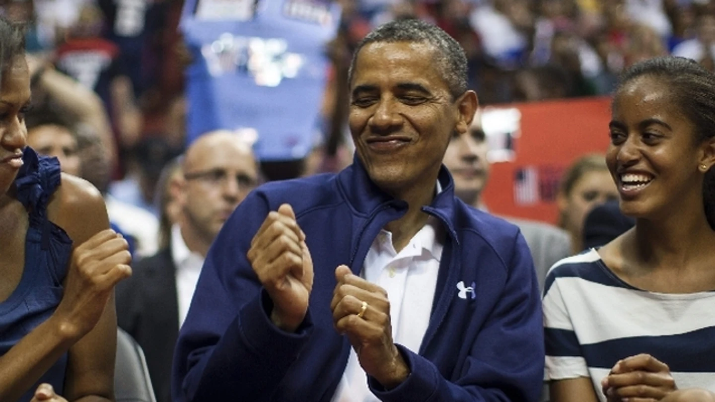 Obama disfrutando con su familia Obama disfrutando con su familia