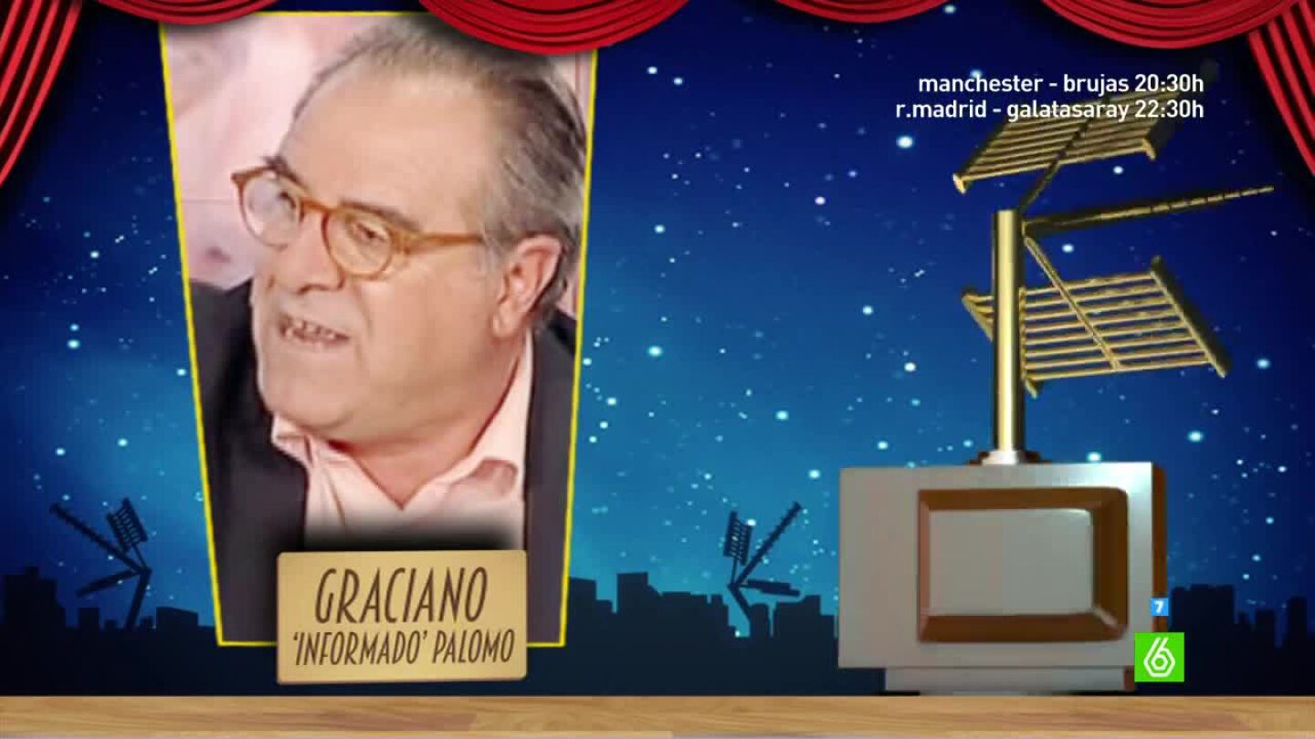 Graciano 'informado' Palomo es el segundo finalista de los premios Zapeando a 'Mejor Zasca del A&ntilde;o'