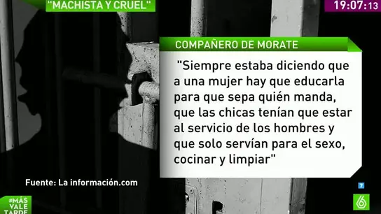 Compañero de prisión de Sergio Morate: "Decía que las mujeres que se creen más que los hombres deben desaparecer" Compañero de prisión de Sergio Morate: "Decía que las mujeres que se creen más que los hombres deben desaparecer"