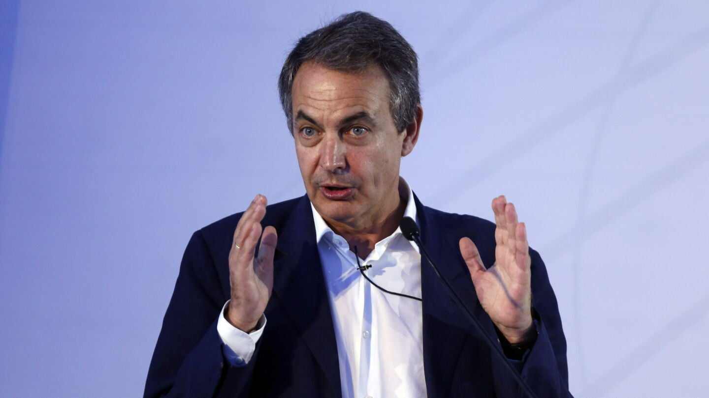 Jos&eacute; Luis Rodr&iacute;guez Zapatero durante su intervenci&oacute;n