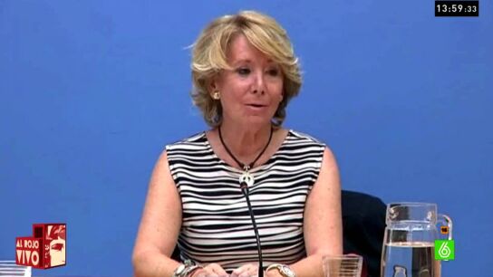 Esperanza Aguirre en rueda de prensa