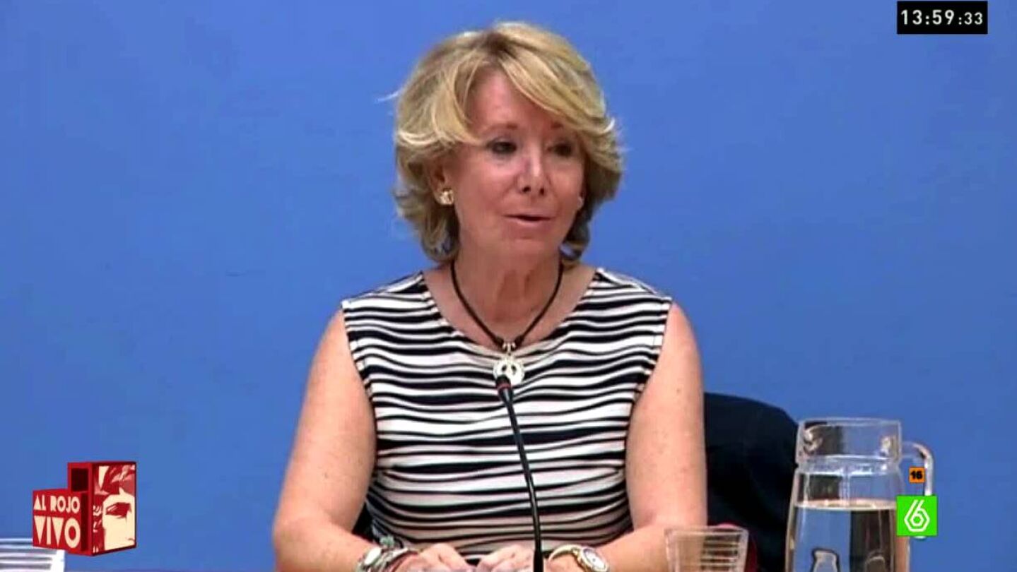 Esperanza Aguirre en rueda de prensa
