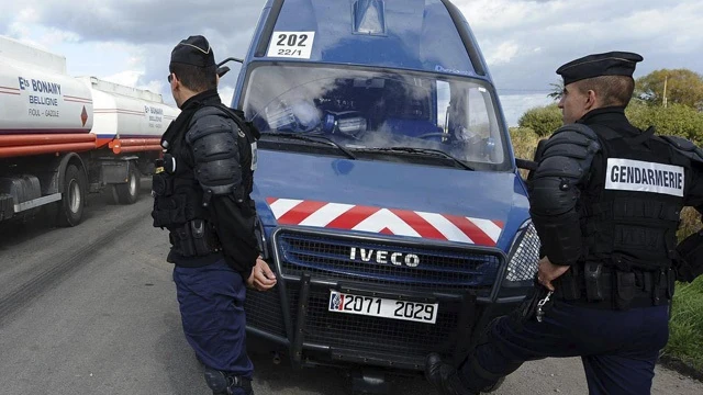 Imagen de archivo de la Gendarmería francesa Imagen de archivo de la Gendarmería francesa