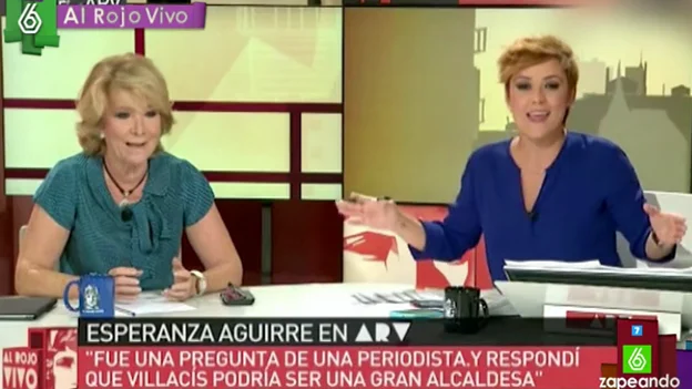 Cristina Pardo recibe de forma “muy torera” a Esperanza Aguirre en ‘Al Rojo Vivo’ 