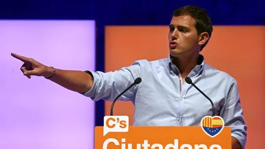 Albert Rivera, durante su intervención en el acto de presentación de la campaña Albert Rivera, durante su intervención en el acto de presentación de la campaña