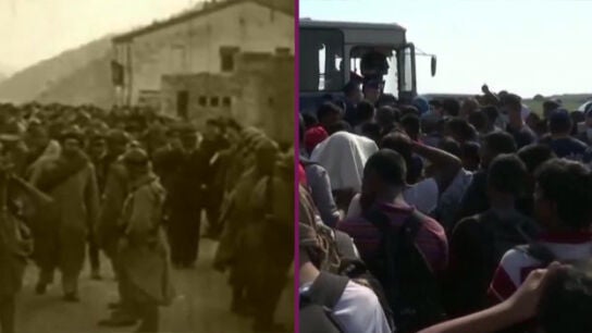 Refugiados sirios y espa&ntilde;oles