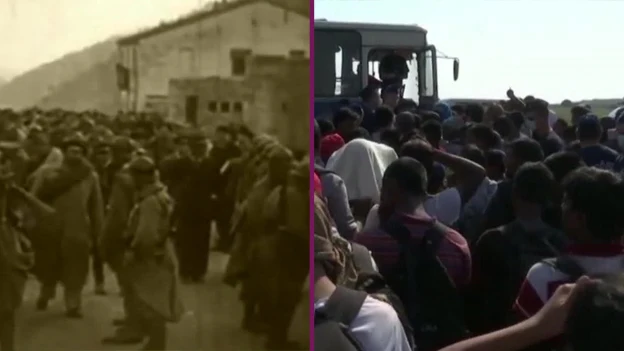 Refugiados sirios y espa&ntilde;oles