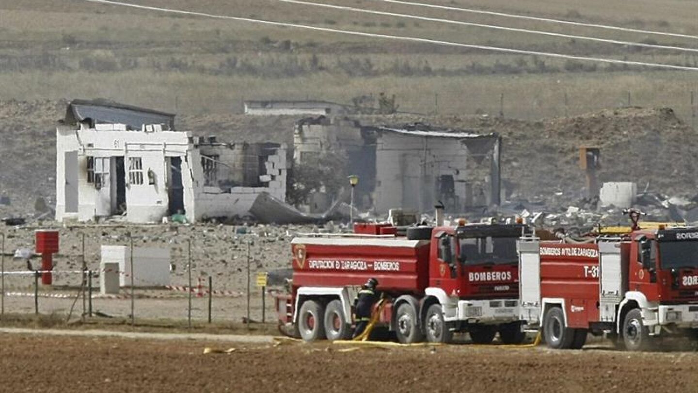 Explosi&oacute;n en una empresa de pirotecnia en Zaragoza