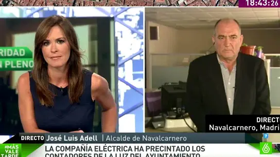 José Luis Adell, alcalde de Navalcarnero: "El anterior Gobierno estaba enganchado ilegalmente a la luz" José Luis Adell, alcalde de Navalcarnero: "El anterior Gobierno estaba enganchado ilegalmente a la luz"