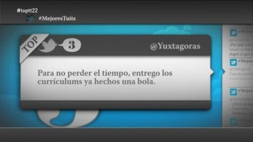 @Yuxtagoras: "Para no perder el tiempo, entrego los currículums ya hechos una bola"