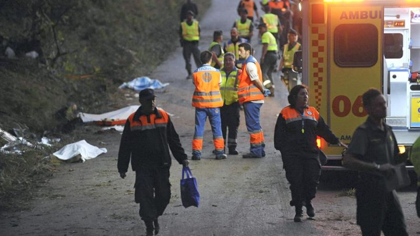 Lugar del accidente en el Rally de A Coru&ntilde;a