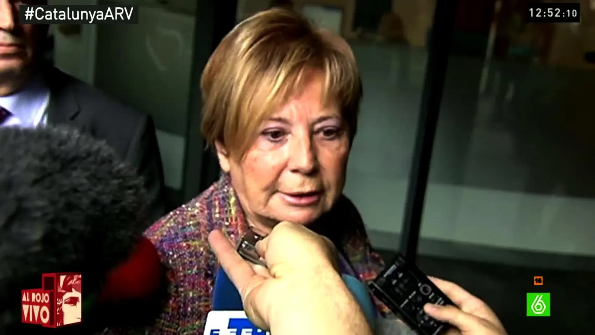 Celia Villalobos habla con los medios