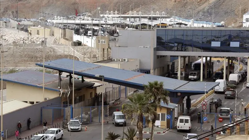 Frontera del Tarajal que separa Ceuta de Marruecos