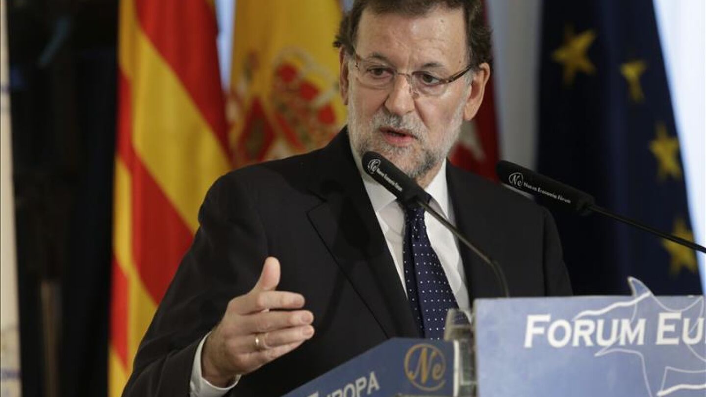 El presidente del Gobierno, Mariano Rajoy,en el desayuno coloquio Nueva Econom&iacute;a F&oacute;rum
