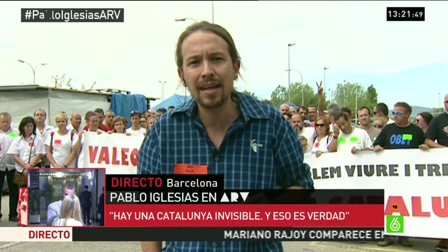 Pablo Iglesias: "Mas sabe que si gobernamos nosotros en Espa&ntilde;a habr&iacute;a mucha gente que no se querr&iacute;a ir"