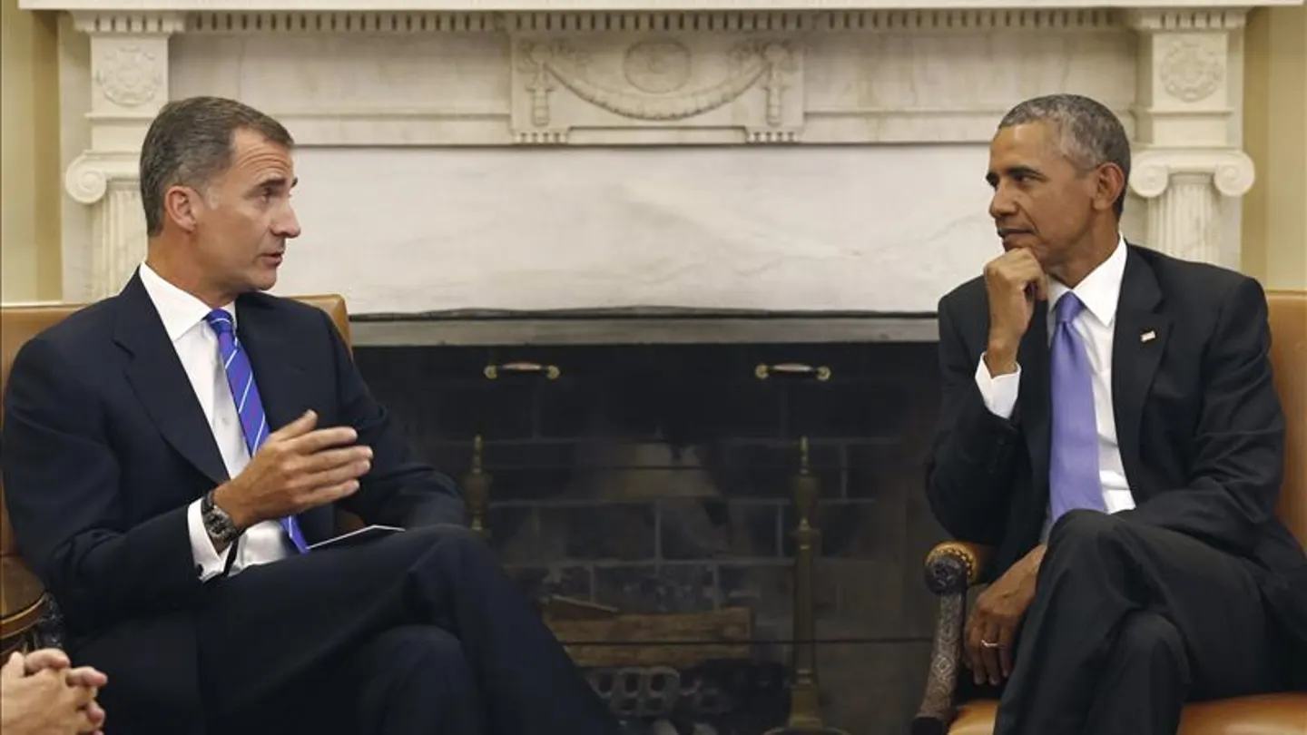 El rey de España Felipe junto al presidente de EEUU, Barack Obama El rey de España Felipe junto al presidente de EEUU, Barack Obama