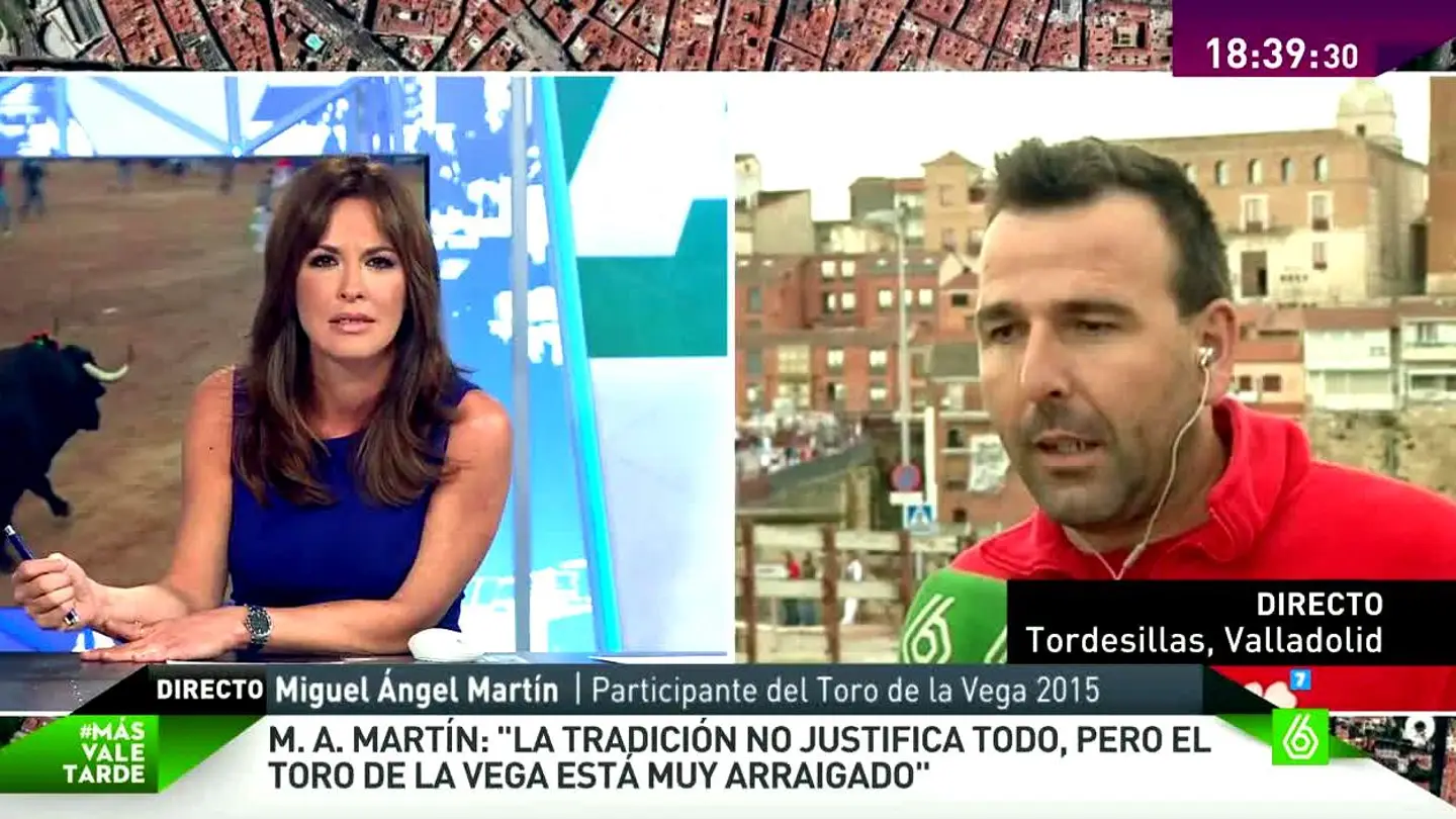 Miguel Ángel: "La tradición no justifica todo, pero el Toro de la Vega está muy arraigado" Miguel Ángel: "La tradición no justifica todo, pero el Toro de la Vega está muy arraigado"