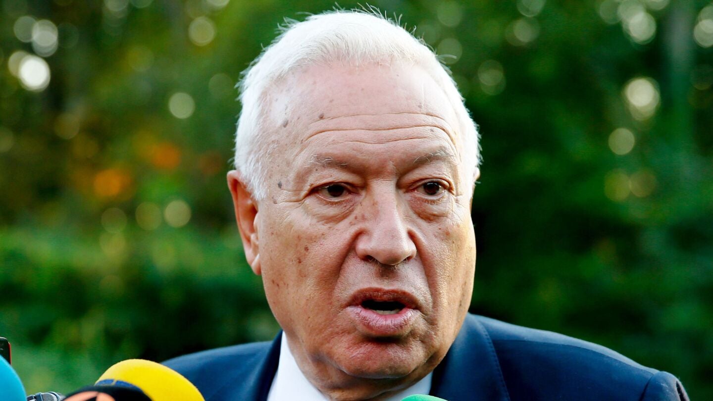 El ministro de Asuntos Exteriores, Jos&eacute; Manuel Garc&iacute;a Margallo, durante la recepci&oacute;n 