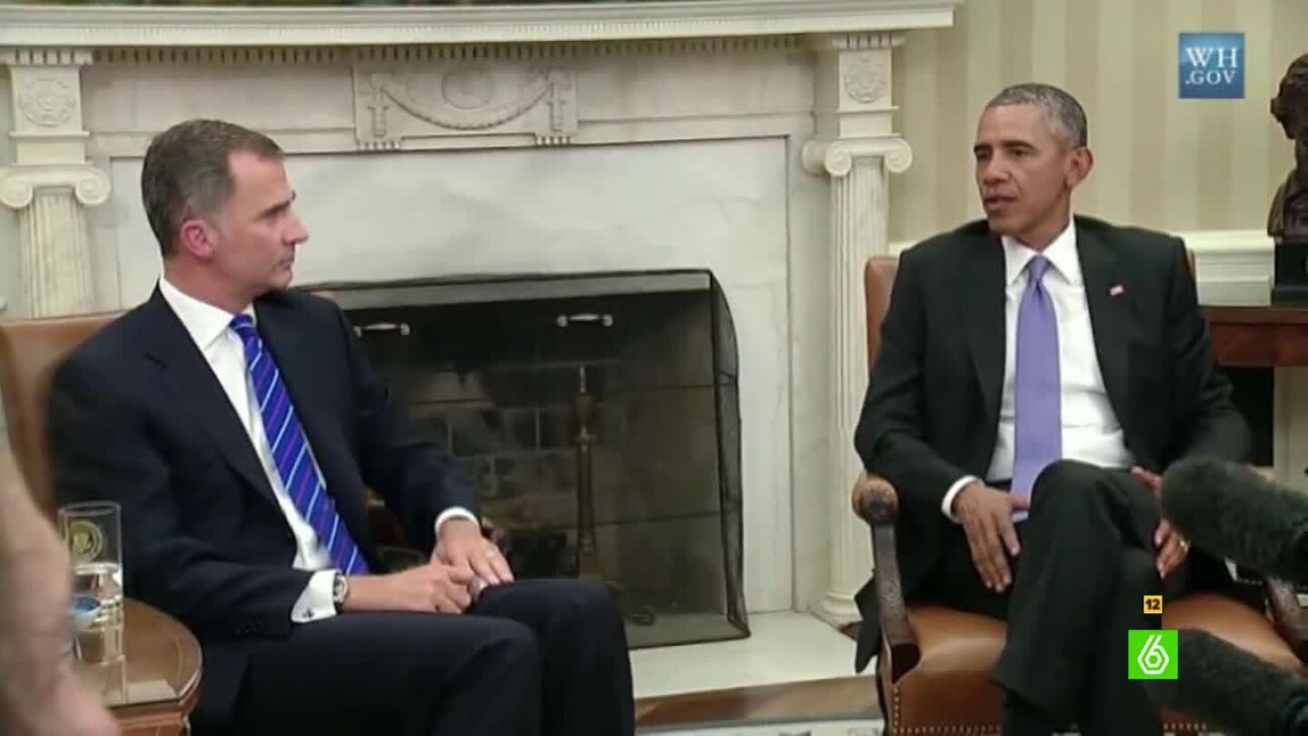 Obama comenta con el rey Felipe el partido de su equipo y las decisiones arbitrales