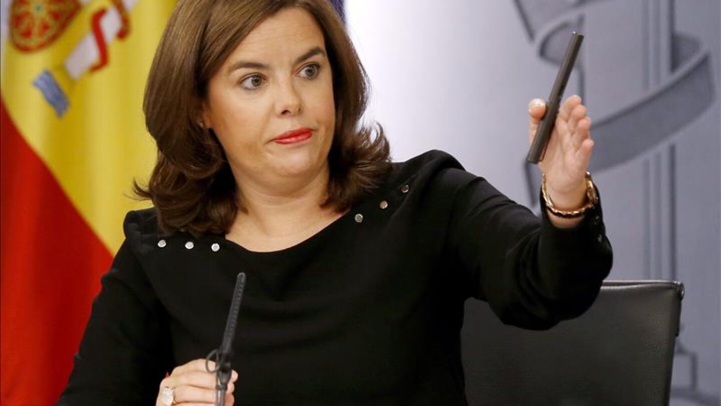 La vicepresidenta del Gobierno, Soraya S&aacute;enz de Santamar&iacute;a