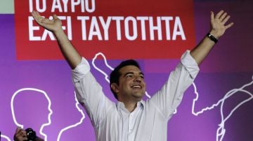 Alexis Tsipras en su último acto electoral.