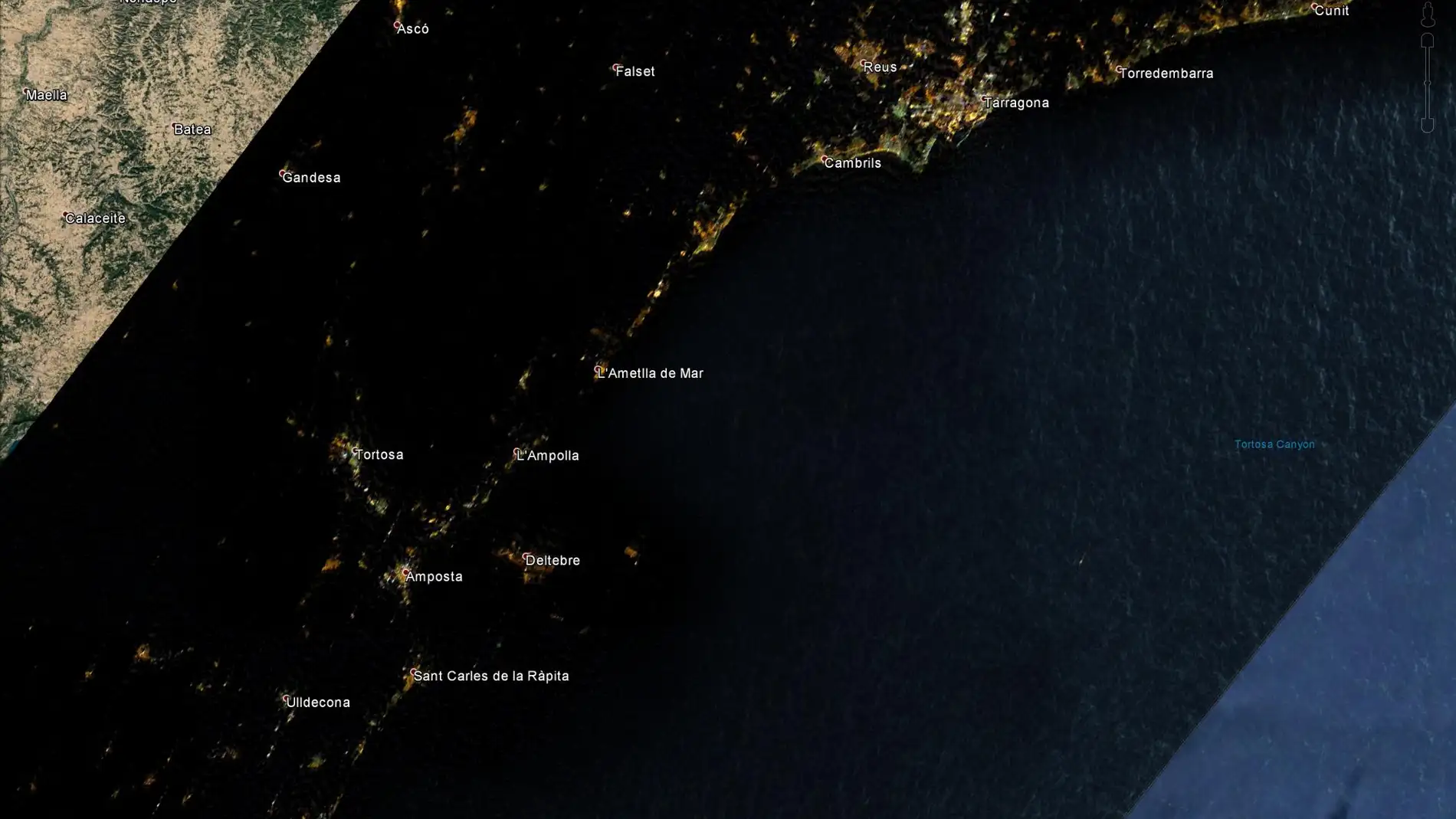 Imágenes obtenidas por satélite de la zo